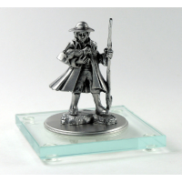 Miniatur Schäfer auf Glassockel