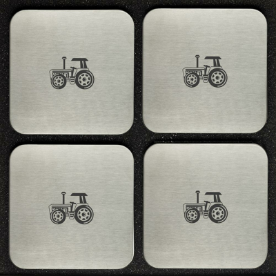4er-Set Untersetzer "Traktor"