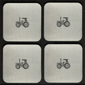 4er-Set Untersetzer "Traktor"