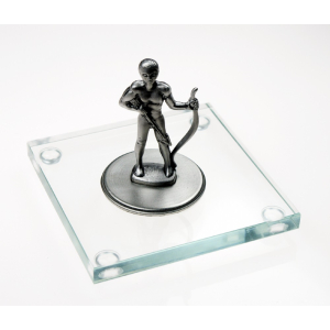 Miniatur Schütze auf Glassockel