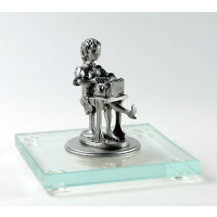 Miniatur Sekretärin auf Glassockel