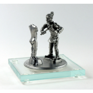 Miniatur Steinmetz auf Glassockel