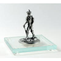 Miniatur Wanderer auf Glassockel