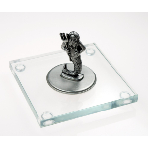 Miniatur Wassermann auf Glassockel