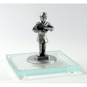 Miniatur Zahnarzt auf Glassockel