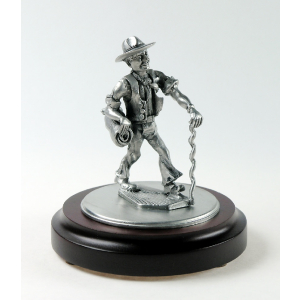 Miniatur Zimmermann auf rundem Sockel