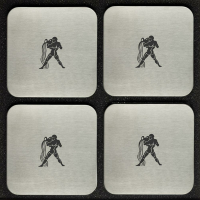 4er-Set Untersetzer "Wassermann"