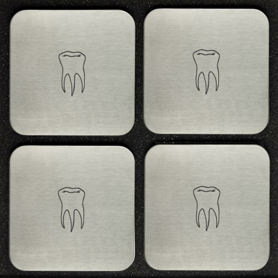 4er-Set Untersetzer "Zahn"