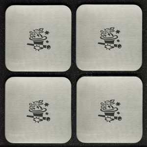 4er-Set Untersetzer "Zauberer"