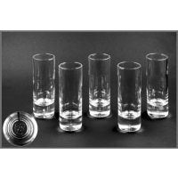 6er-Set Glas-Stamper "Asse"