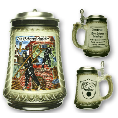 Zunftseidel "Der Schornsteinfeger" Farbausfall braun/grün variabel