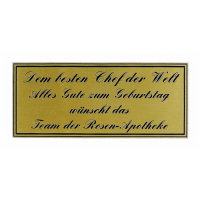 Gravur-Schild an Schlüsselkasten - nur Zusatzartikel (siehe Artikelbeschreibung)