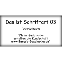 Schriftart 03 zum Beschriften & Gravieren