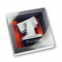Schiebe-Geschenkverpackung mit Klarsichthülle 03 - 91 x 90 x 60 mm