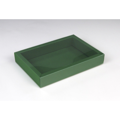 Schiebe-Geschenkverpackung mit Klarsichthülle 06 - 186 x 126 x 31 mm