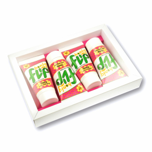 Schiebe-Geschenkverpackung mit Klarsichthülle 06 - 186 x 126 x 31 mm