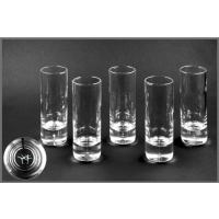 6er-Set Glas-Stamper "Eiskunstläuferpaar"