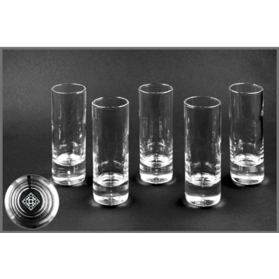 6er-Set Glas-Stamper "Fliesenleger"