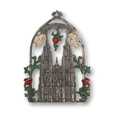 Magnet mit Zinnfigur Städtebild Regensburg Dom St. Peter