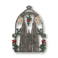 Magnet mit Zinnfigur Städtebild Regensburg Dom St. Peter