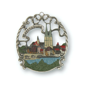 Magnet mit Zinnfigur Städtebild Regensburg
