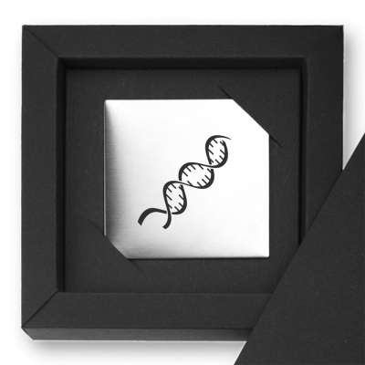 Edelstahl-Magnet "DNA"