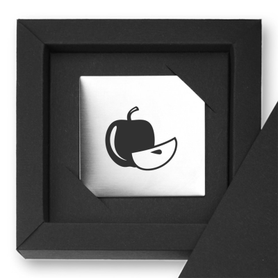 Edelstahl-Magnet Apfel