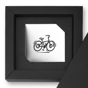Edelstahl-Magnet "Fahrrad"