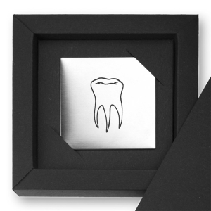 Edelstahl-Magnet "Zahn"
