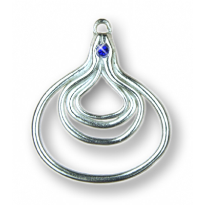 Anhänger -02- Crystal Collection mit 1 Stein blau