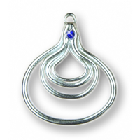 Anhänger -02- Crystal Collection mit 1 Stein blau
