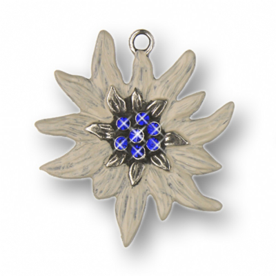 Anhänger Edelweiß Crystal Collection mit 7 Steinen blau