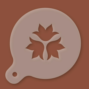 Cappuccino-Schablone Blüten