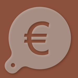 Cappuccino-Schablone Euro