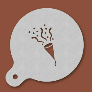 Cappuccino-Schablone Konfetti
