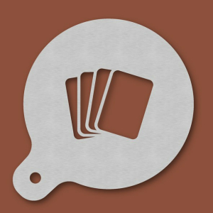 Cappuccino-Schablone Spielkarten