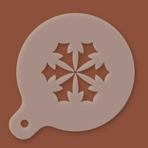 Cappuccino-Schablone Schneeflocke