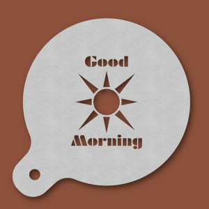 Cappuccino-Schablone Sonne - Good Morning