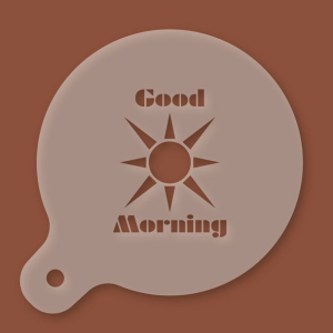 Cappuccino-Schablone Sonne - Good Morning