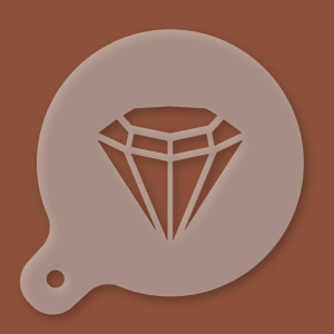 Cappuccino-Schablone Diamant