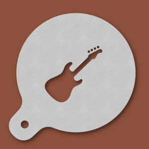 Cappuccino-Schablone Gitarre