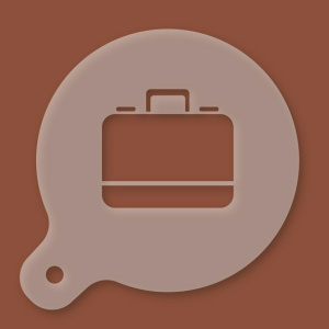 Cappuccino-Schablone Koffer