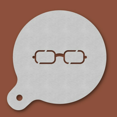 Cappuccino-Schablone Brille