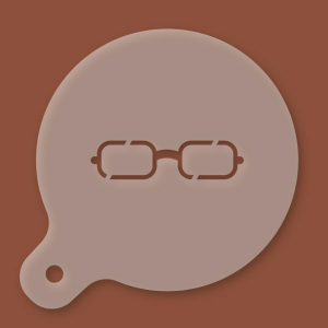 Cappuccino-Schablone Brille
