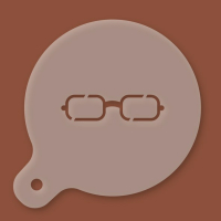 Cappuccino-Schablone Brille