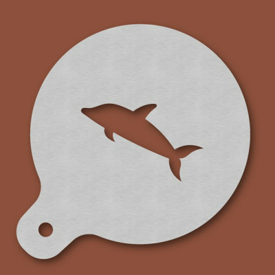 Cappuccino-Schablone Delfin