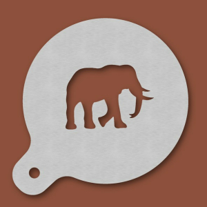 Cappuccino-Schablone Elefant
