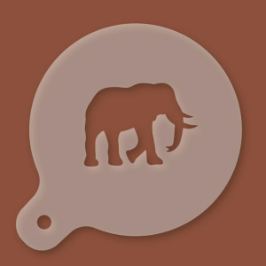 Cappuccino-Schablone Elefant