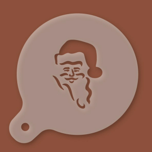 Cappuccino-Schablone Weihnachtsmann