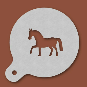 Cappuccino-Schablone Pferd